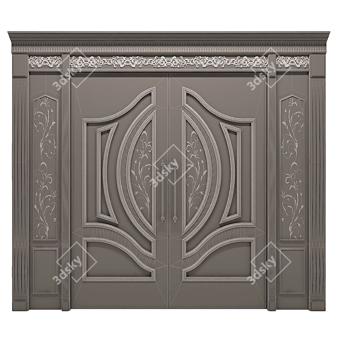 Elegant Lobby Door: Classic Style 3D model image 2