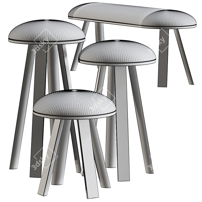 BuzziMilk Stool: Modern Design, Vibrant Colors 3D model image 4