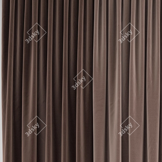 Premium Polygonal Curtain Model 3D model image 2