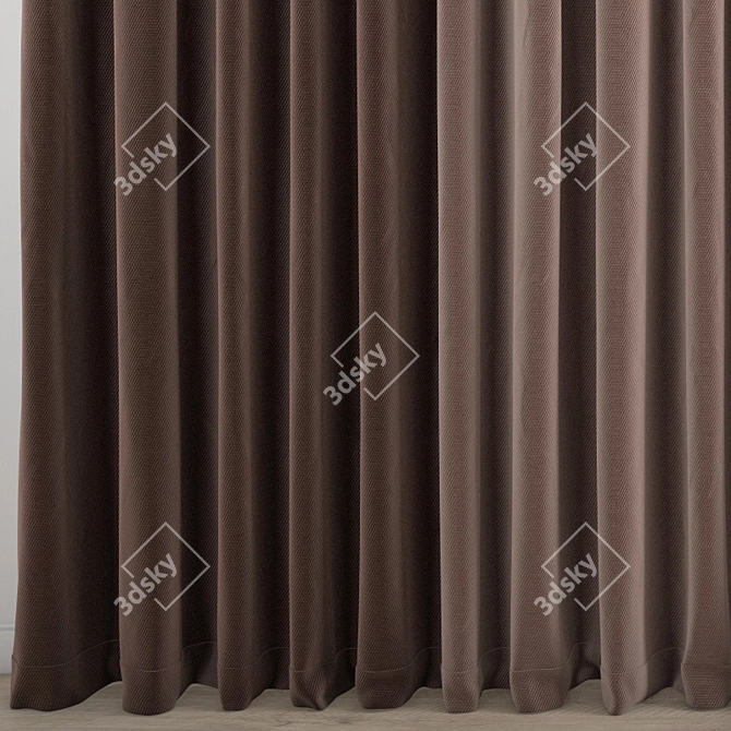 Premium Polygonal Curtain Model 3D model image 3