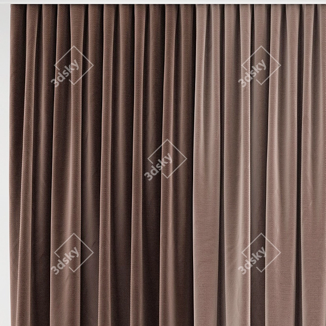 Premium Polygonal Curtain Model 3D model image 7