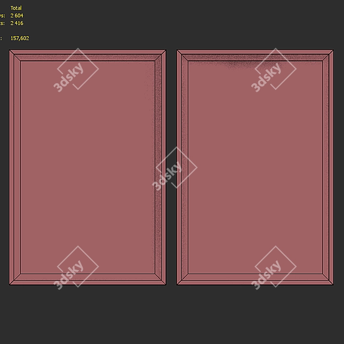 Modern Abstract Picture Frame Set 3D model image 7