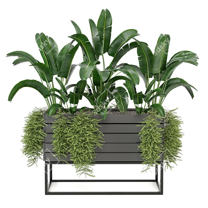 Title: Ferm Living Bau Pot Large - Set 0070: Elegant Indoor Plants 3D model image 2