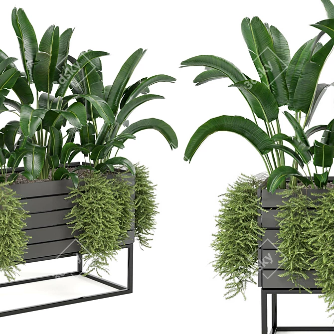 Title: Ferm Living Bau Pot Large - Set 0070: Elegant Indoor Plants 3D model image 4