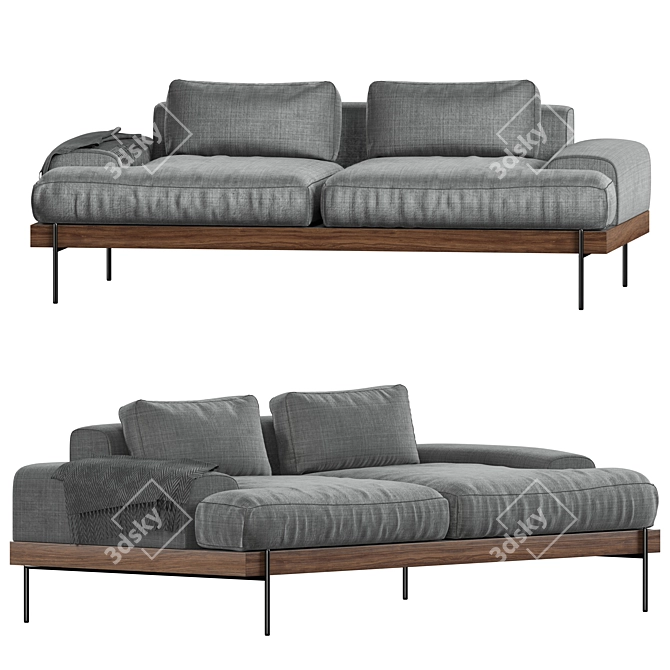 Rivera Sofa: Elegant Comfort for Your Home 3D model image 1