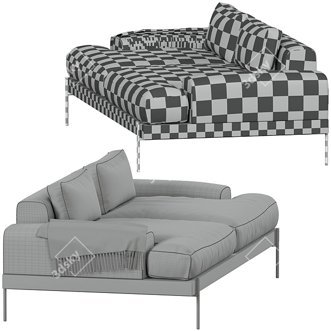 Rivera Sofa: Elegant Comfort for Your Home 3D model image 3