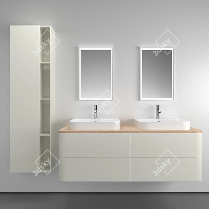 Modern Bathroom Set Duravit 3D model image 1