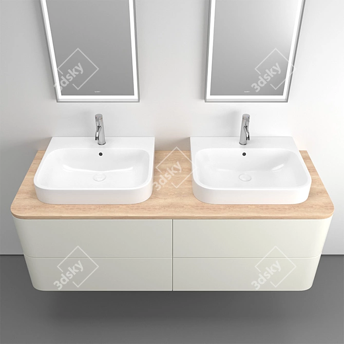 Modern Bathroom Set Duravit 3D model image 4