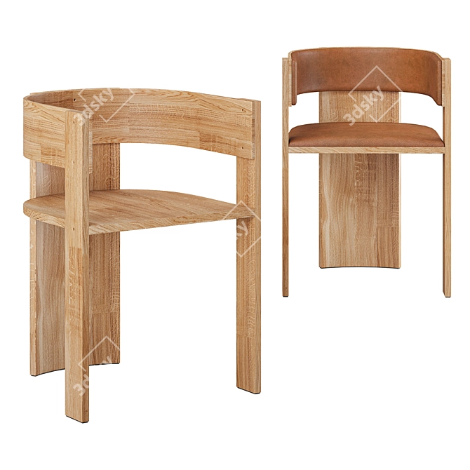 Collector Oak Dining Set 3D model image 2