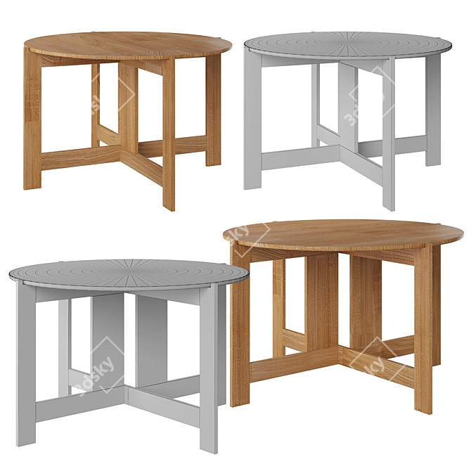 Collector Oak Dining Set 3D model image 4