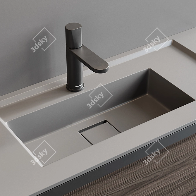 Modern Bemade Vanity Unit Set 3D model image 2