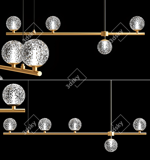 Crystal Sphere Pendant Light 3D model image 1