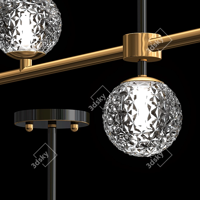 Crystal Sphere Pendant Light 3D model image 2