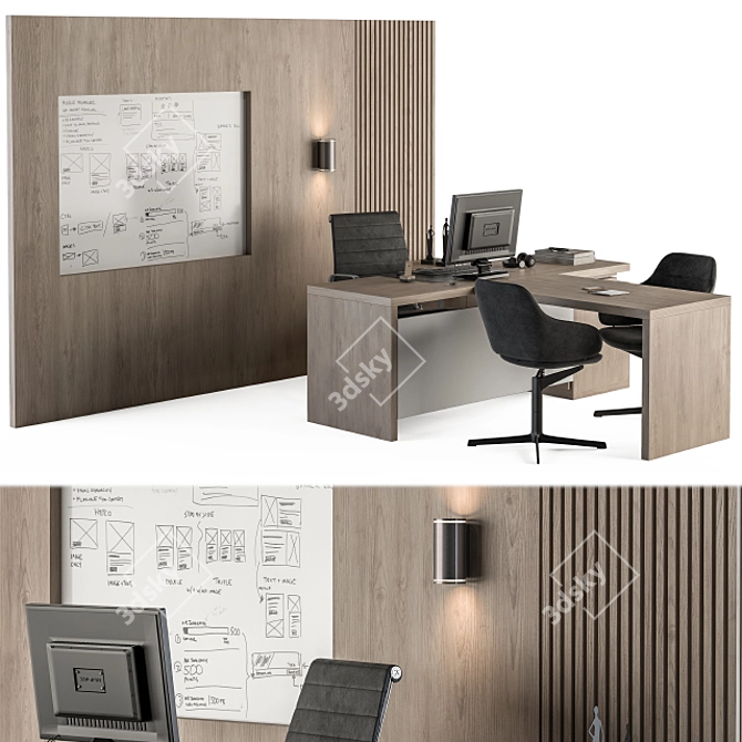 Whiteboard 38 - Manager's Office Furniture 3D model image 2