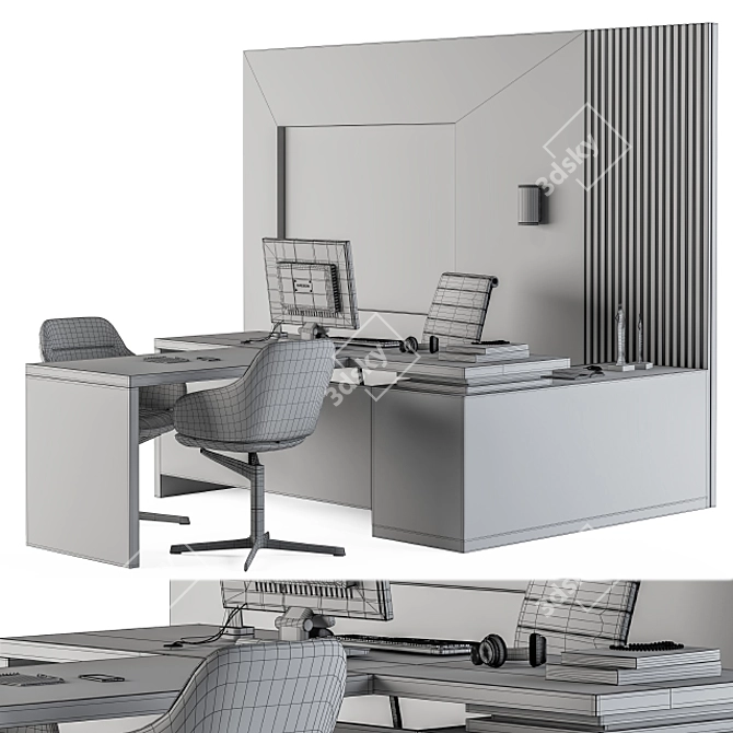 Whiteboard 38 - Manager's Office Furniture 3D model image 5