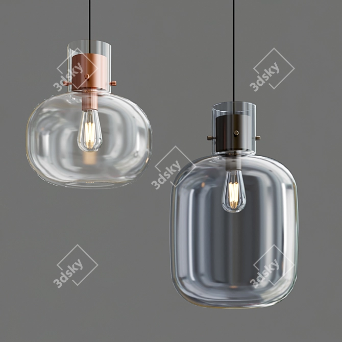 Minimalist Pendant Light by BROKIS 3D model image 3