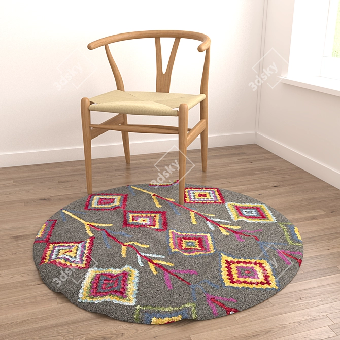 Title: Round Rugs Set - Versatile 3D Models 3D model image 2