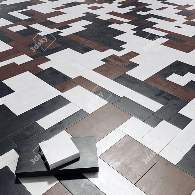 Smooth Paving Tiles Collection 3D model image 1