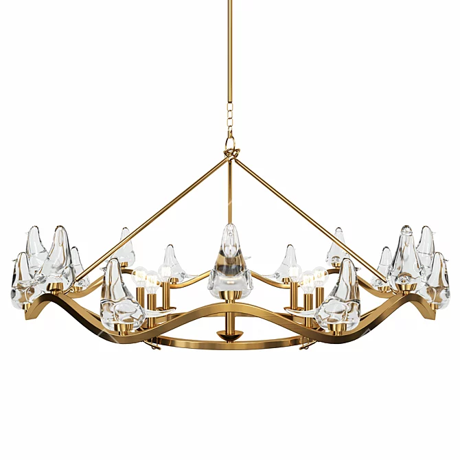 Arteriors Dove Gold Chandelier 3D model image 2