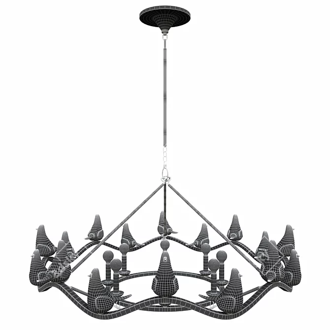 Arteriors Dove Gold Chandelier 3D model image 3