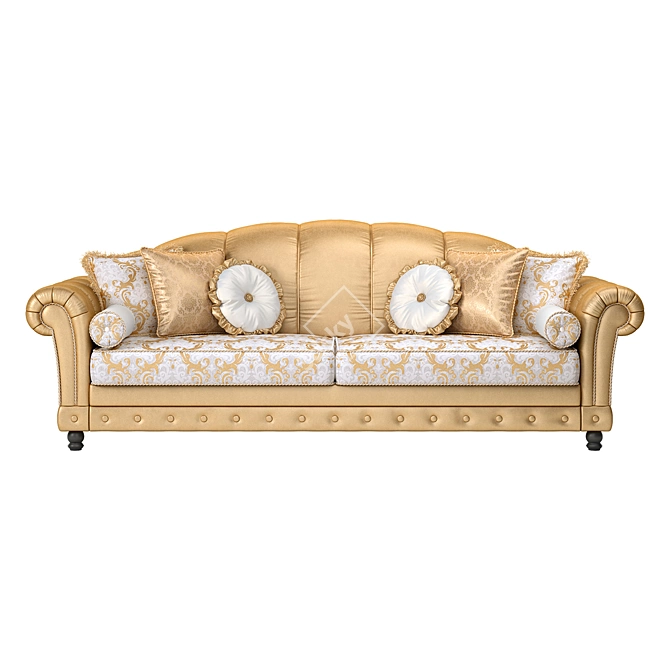 OM Edelweiss 5-Seater Sofa: Classic Elegance for Your Living Room. 3D model image 2