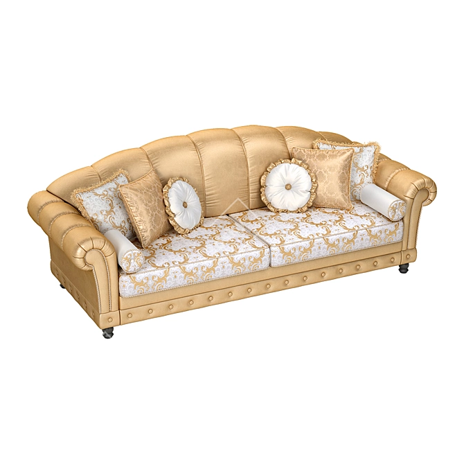 OM Edelweiss 5-Seater Sofa: Classic Elegance for Your Living Room. 3D model image 3