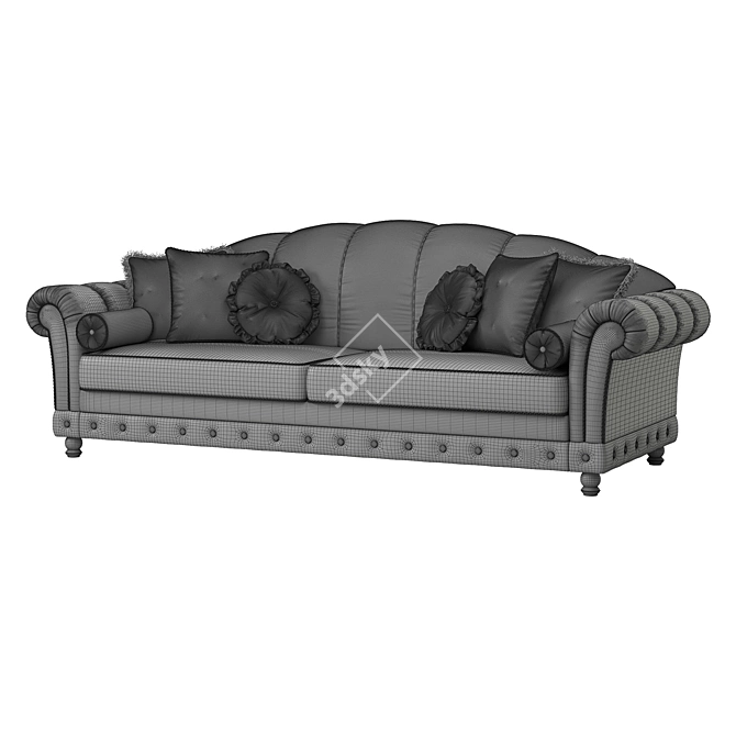 OM Edelweiss 5-Seater Sofa: Classic Elegance for Your Living Room. 3D model image 4