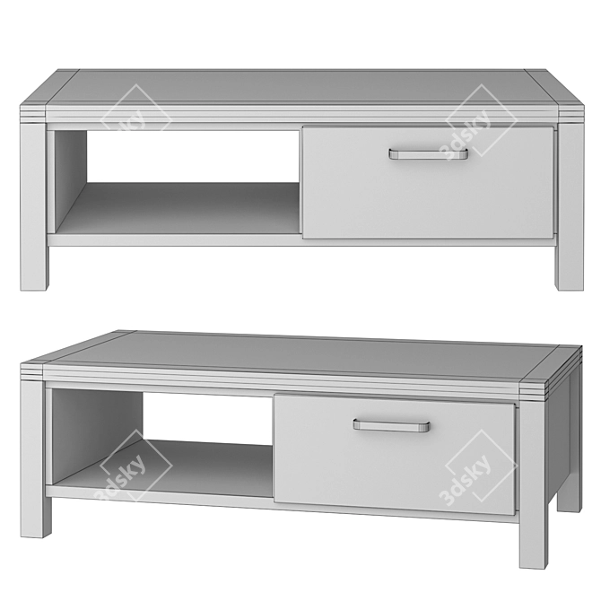 Sleek Cocktail Table 1300mm 3D model image 2