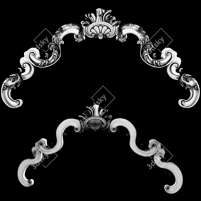 Elegant Decorative Ornament 3D model image 3