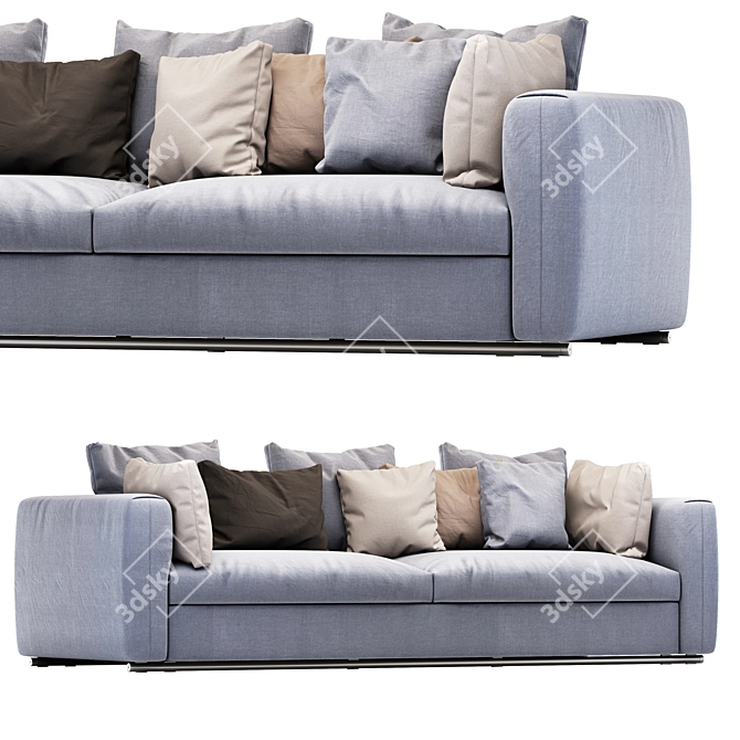 Modern Corner Sofa: FLEXFORM Asolo 3D model image 2