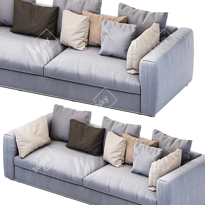 Modern Corner Sofa: FLEXFORM Asolo 3D model image 4