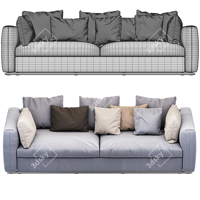 Modern Corner Sofa: FLEXFORM Asolo 3D model image 5