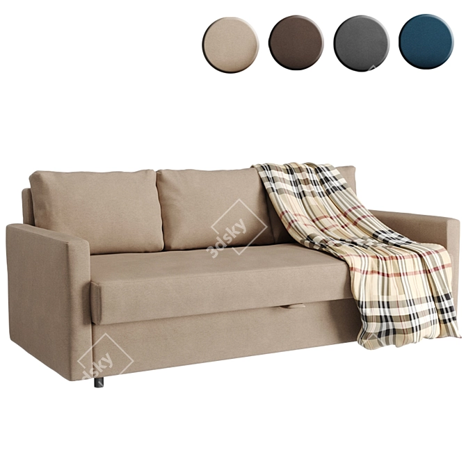 IKEA FRIHETEN Sofa Bed - Comfortable and Stylish 3D model image 1