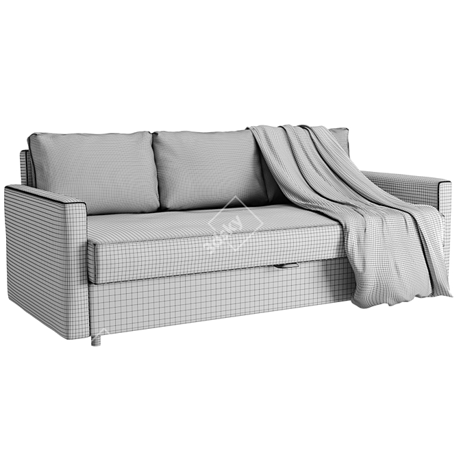 IKEA FRIHETEN Sofa Bed - Comfortable and Stylish 3D model image 6