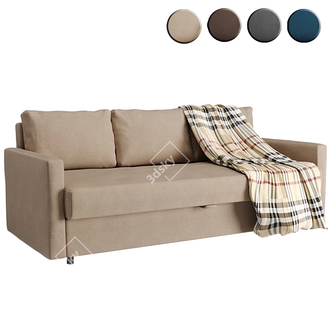 IKEA FRIHETEN Sofa Bed - Comfortable and Stylish 3D model image 9