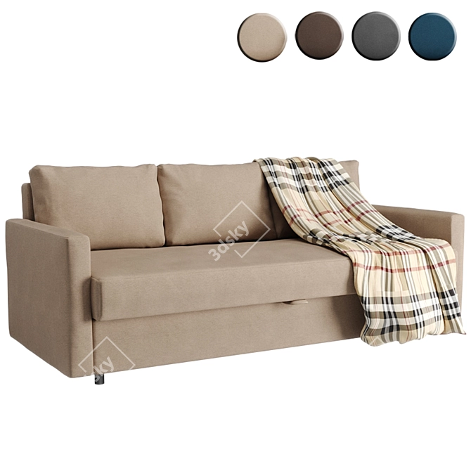 IKEA FRIHETEN Sofa Bed - Comfortable and Stylish 3D model image 10