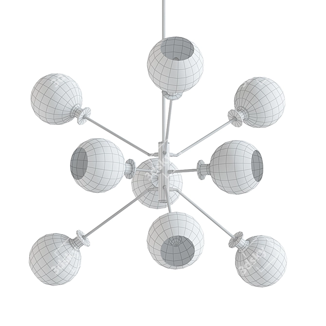 Modern Sputnik Sphere Chandelier 3D model image 2