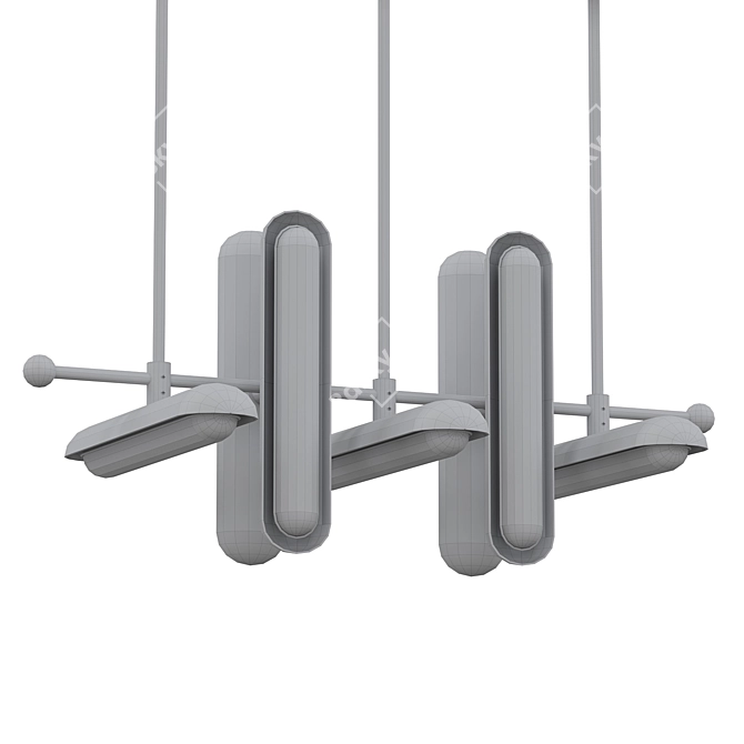 Sleek Circuit 7 Pendant Light 3D model image 2