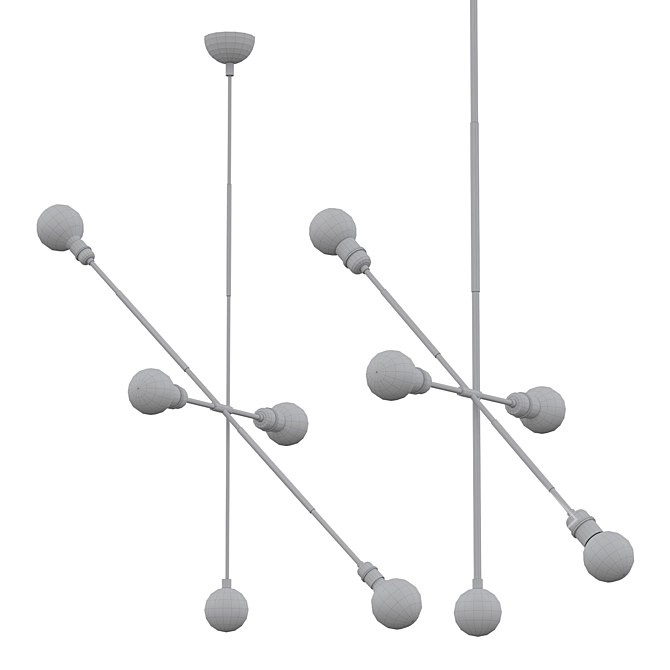 Highwire: Sleek and Stylish Hanging Light 3D model image 2