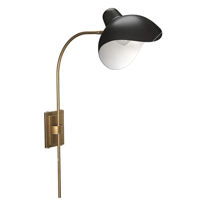 Elegant Pelham Sconce: Contemporary Wall Lamp 3D model image 1