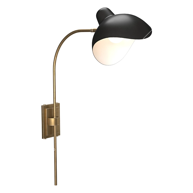 Elegant Pelham Sconce: Contemporary Wall Lamp 3D model image 2