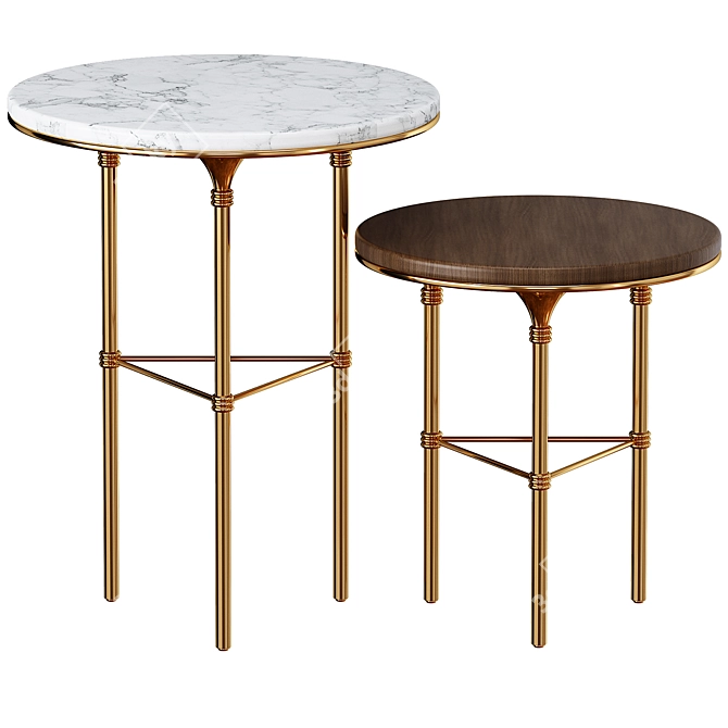 Elegant Mezzo Eva Side Table 3D model image 1