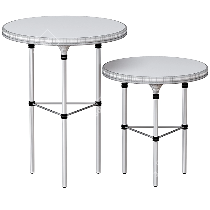 Elegant Mezzo Eva Side Table 3D model image 2