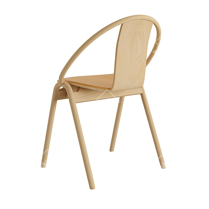 Elegant TON Dining Chair 3D model image 2