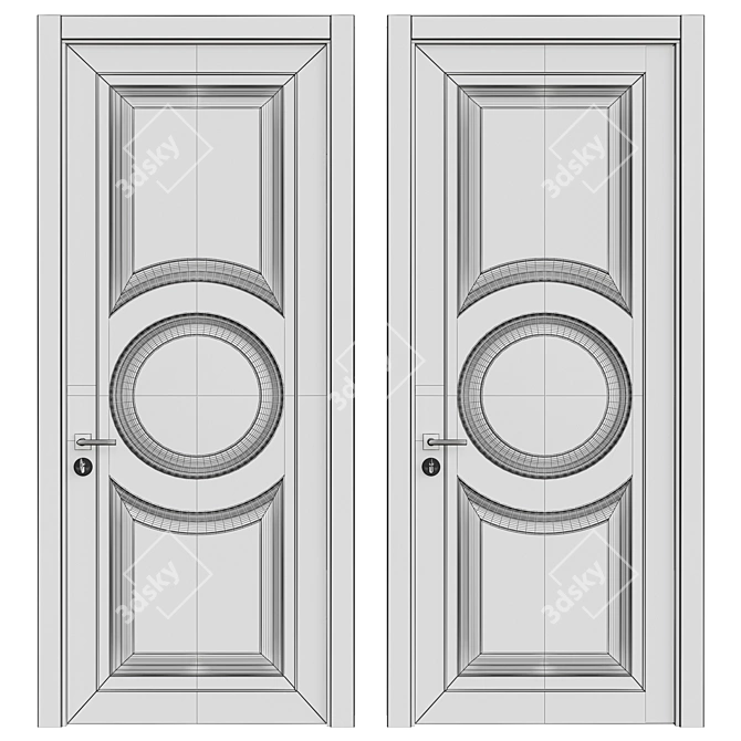 Elegant Interior Door Design 3D model image 2