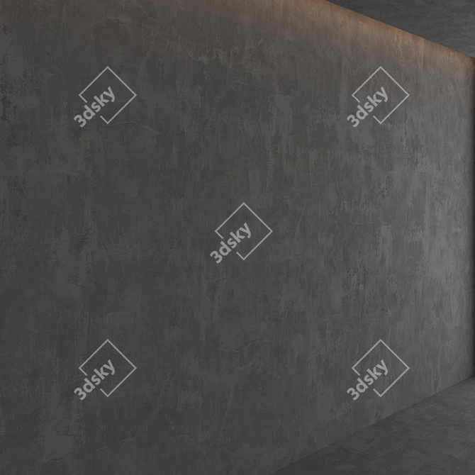 Elegant Plaster Wall Decor 3D model image 3