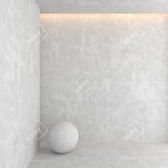 Elegant Plaster Wall Decor 3D model image 4