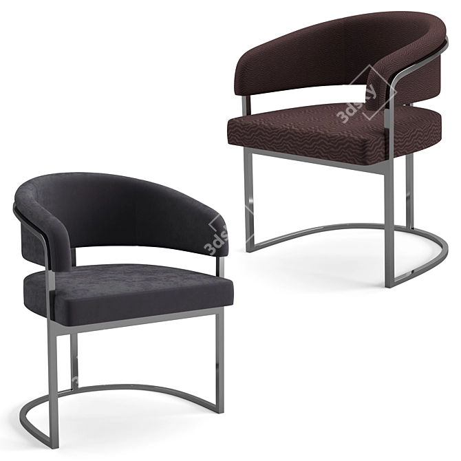 Elegant Visionnaire Dining Set: Clem Chair & Temptation Table 3D model image 5