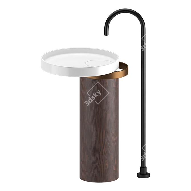 Italian Eccentrico Washbasin: Luxurious Design 3D model image 4