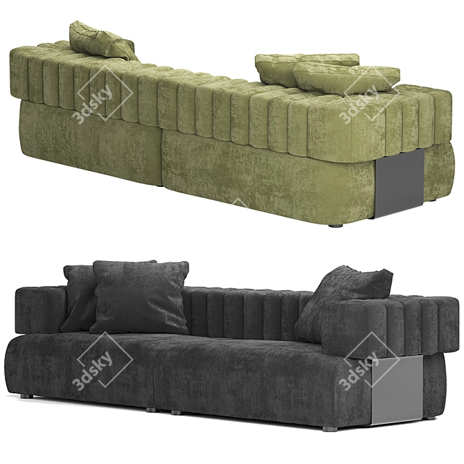 Luxury Comfort: Fendi Truman Sofa 3D model image 3